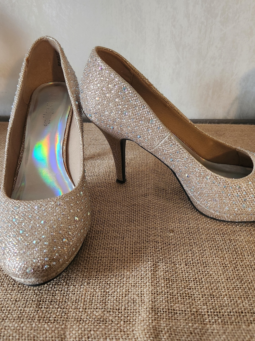 Gold Sparkle High Heel